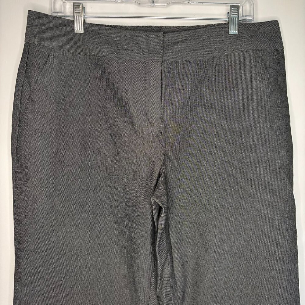 KENNETH COLE Women's 14 Wide Leg Trouser Gray Stretch Workwear Career